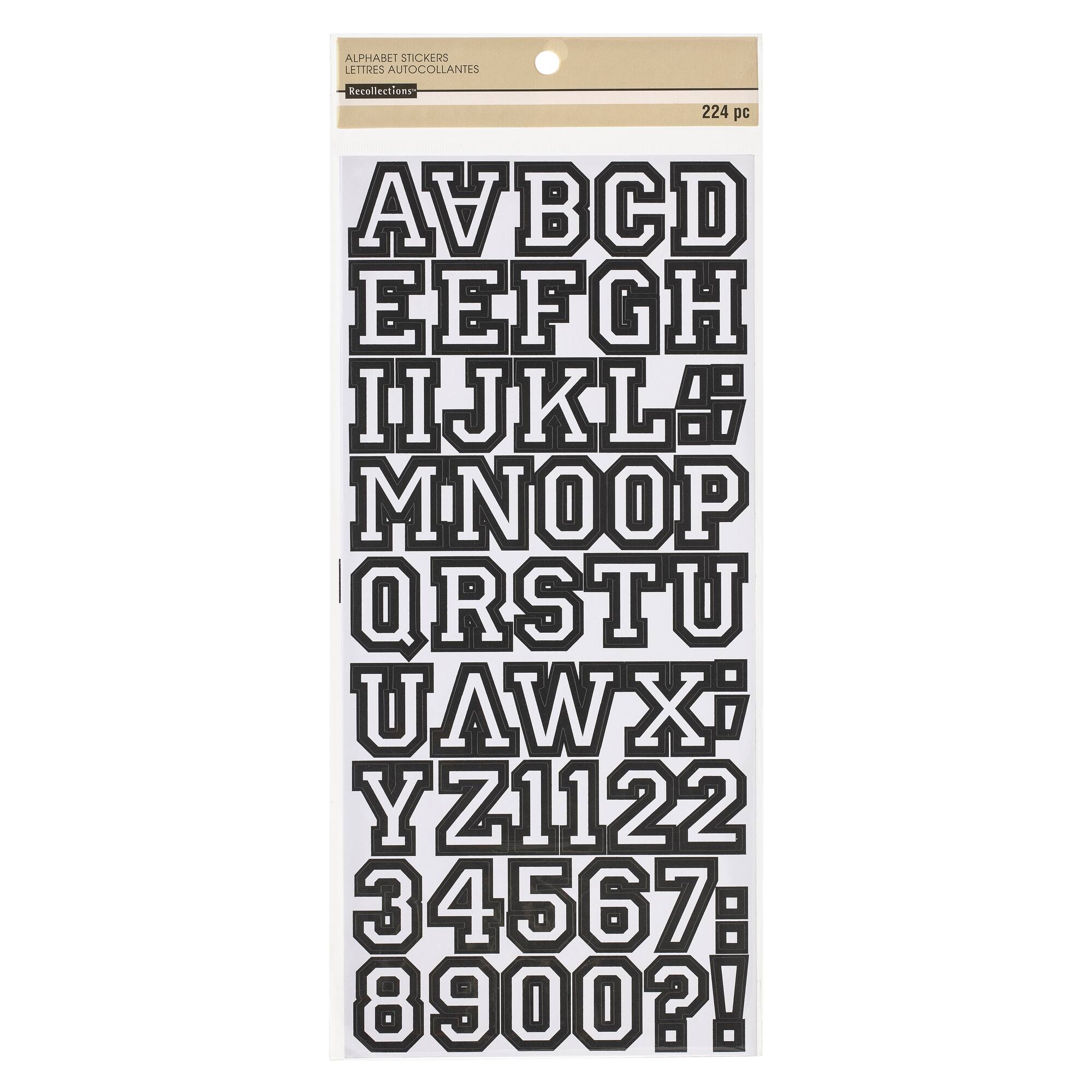 Black Letterman Alphabet Stickers by Recollections™
